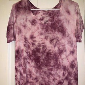 American Eagle Soft and Sexy Yoga Tee - Purple Tie Dye